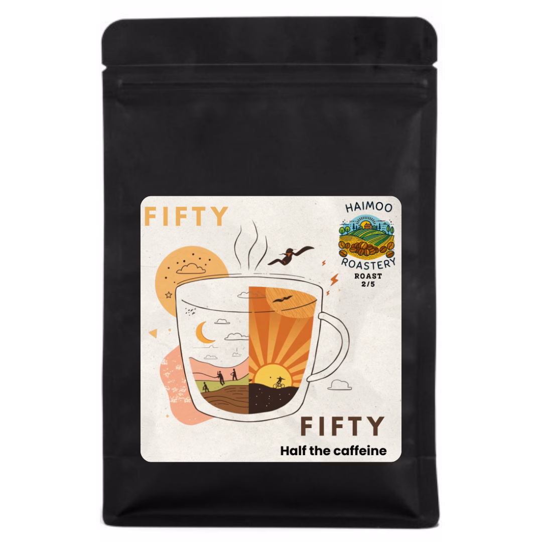 Fifty Fifty Half caffeine coffee