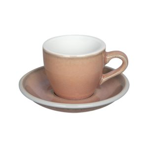 Loveramics Egg espresso-kuppi 80 ml ruusunpunainen Rose lautasineen