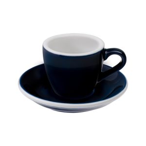 Loveramics Egg espressokuppi 80 ml Denim sininen lautasineen