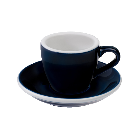 Loveramics Egg espressokuppi 80 ml Denim sininen lautasineen