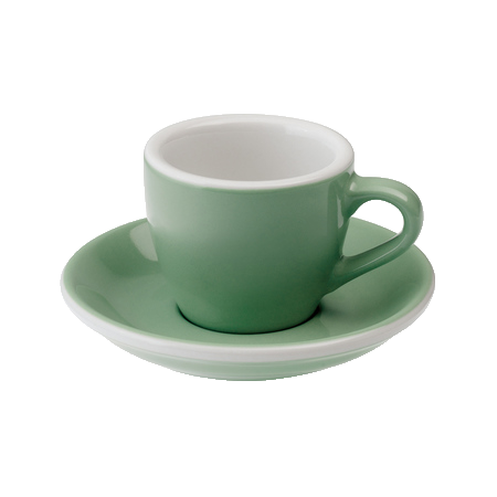 Loveramics Egg espressokuppi ja lautanen mintunvihreä