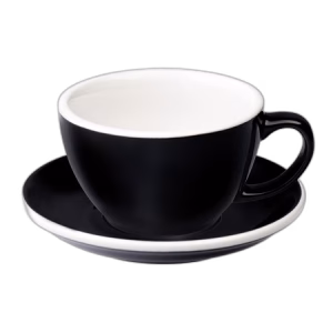 Loveramics Egg - Cafe Latte 300 ml Cup and Saucer - Black