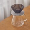 origami-dripper-holder-resin-and-pet-white-s-4 ORIGAMI - Dripper Holder - Resin and PET - White speckled with grain